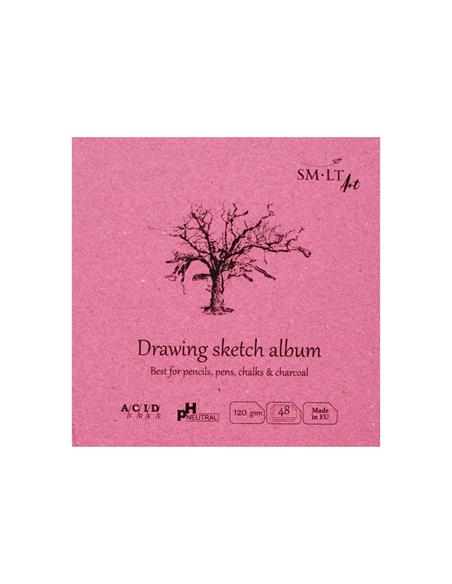 BLOC PAPEL SMLTART DRAWING SKETCH 48H 14x14cm 120g DIBUJO UNIVERSAL