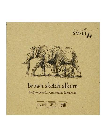 BLOC PAPEL SMLTART BROWN SKETCH 32H 9x9cm 135g BOCETOS