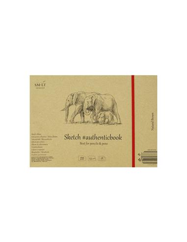 BLOC PAPEL SMLTART NATURAL BROWN 28H A5 135g BOCETOS MARRON
