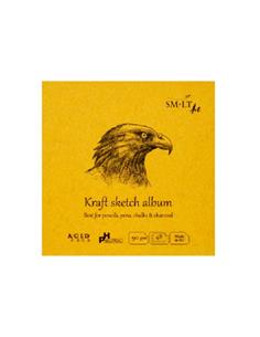 BLOC PAPEL SMLTART SKETCH KRAFT 48H 14x14cm 90g BOCETOS