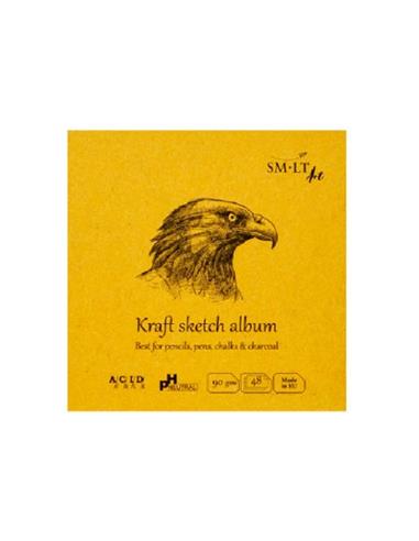 BLOC PAPEL SMLTART SKETCH KRAFT 48H 14x14cm 90g BOCETOS