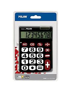 CALCULADORA MILAN NATA TECLAS GRANDES NEGRO 8 DIGITOS