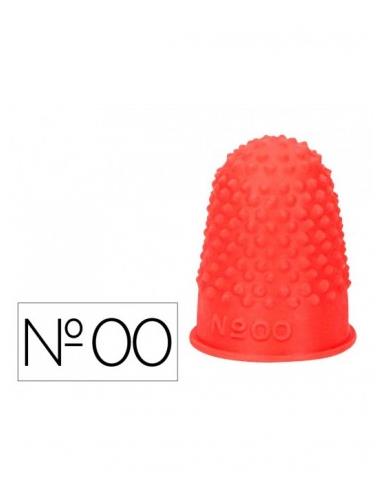 DEDAL DE GOMA Q-CONNECT Nº00 DIAMETRO 18-20mm ROJO