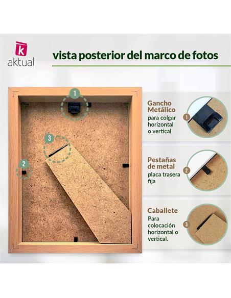 CUADRO AKTUAL MARCO MDF 21x30cm PLATA
