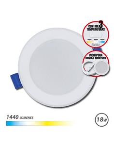 DOWNLIGHT ELBAT 18W 1440LM CIRCULAR 3 TEMPERATURAS + APLIQUE SOBREPARED