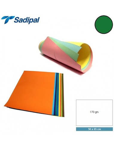 CARTULINA SADIPAL 50x65 cm 170g VERDE PINO