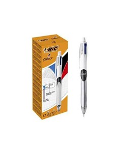 BOLIGRAFO BIC 4 FUNCIONES PLATA-BLANCO
