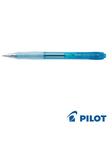 BOLIGRAFO PILOT BPGP SUPER GRIP NEON 1.0mm AZUL