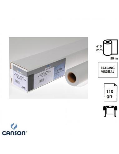 ROLLO PLOTTER VEGETAL A1 610mmx50m 110GR CANSON