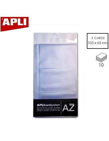 RECAMBIO TARJETERO APLI TC 10 FUNDAS 4 TALADROS