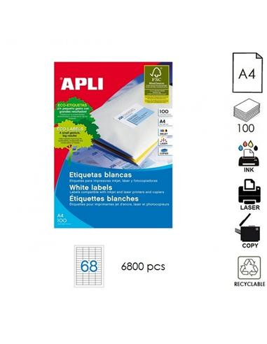 ETIQUETA APLI ILC A4 48,5x16,9mm 100H BLANCO