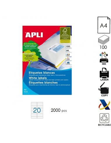 ETIQUETA APLI ILC A4 105x29mm 100H BLANCO