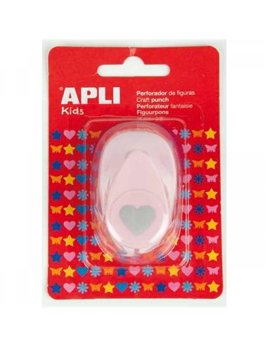 PERFORADORA APLI 16mm CORAZON ROSA