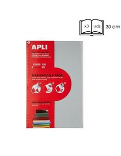 FUNDA LIBRO AJUSTABLE APLI 30cm 3U
