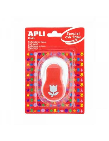 PERFORADORA APLI GOMA EVA 25.4mm TULIPAN ROJO