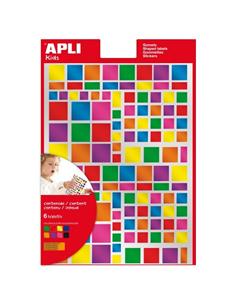 GOMETS ADHESIVO APLI CUADRADO MULTICOLOR METALICO
