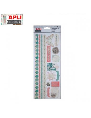 SET APLI ADHESIVOS VINTAGE 15 PEGATINAS