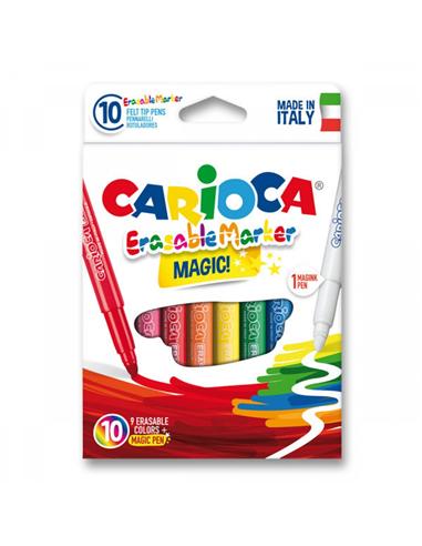 ROTULADOR CARIOCA MAGIC MARKER 10 ERASABLE