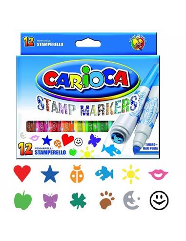 ROTULADOR CARIOCA STAMPERELLO 12 COLORES