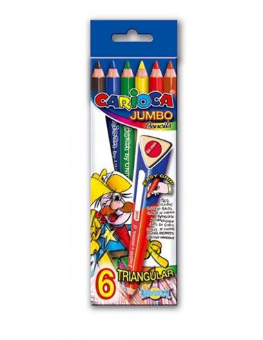 LAPIZ CARIOCA 6 COLORES JUMBO TRIANGULAR