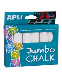 TIZA BLANCA APLI JUMBO CHALK 6ud R-14370