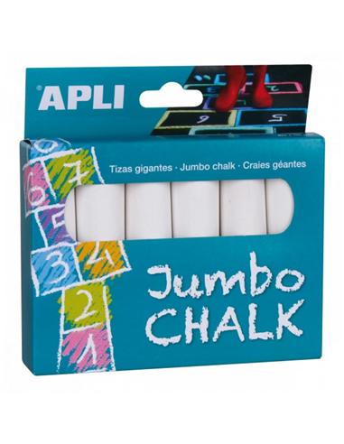 TIZA BLANCA APLI JUMBO CHALK 6ud R-14370