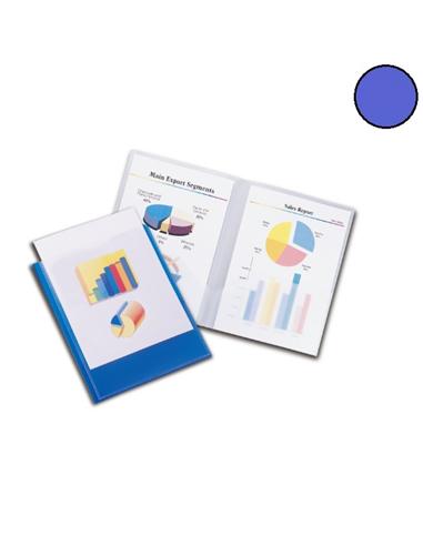 SUBCARPETA LIDERPAPEL A4 CANGURO DOS BOLSAS AZUL