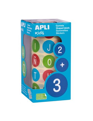 GOMETS ADHESIVO APLI ABC SOLO LETRAS 20mm SURTIDO