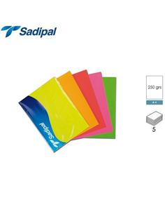 CARTULINA SADIPAL A4 250g FLUORESCENTE 5H SURTIDO