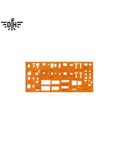 PLANTILLA DFH SANITARIOS ESCALA 1:50 NARANJA