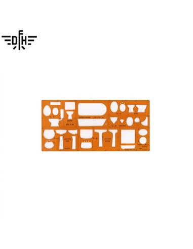 PLANTILLA DFH SANITARIOS ESCALA 1:20 NARANJA