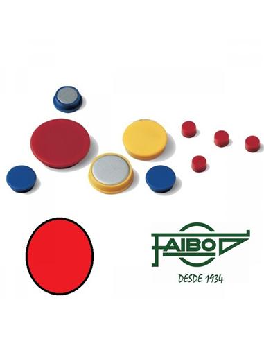 IMAN PIZARRA MAGNETICA 10mm BOLSA 20ud ROJO FAIBO