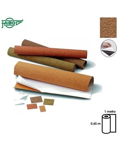 CORCHO ADHESIVO FAIBO 100x45cm NATURAL/ROJO 645-03