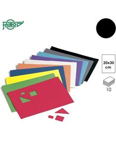 GOMA EVA FAIBO 20x30cm 10ud NEGRO 653-02