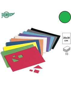 GOMA EVA FAIBO 20x30cm 10ud VERDE 653-04