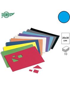 GOMA EVA FAIBO 20x30cm 10ud AZUL 653-07