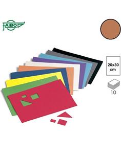 GOMA EVA FAIBO 20x30cm 10ud MARRON 653-09