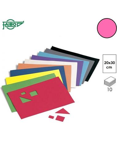 GOMA EVA FAIBO 20x30cm 10ud FUCSIA 653-12