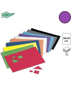 GOMA EVA FAIBO 20x30cm 10ud PURPURA 653-27