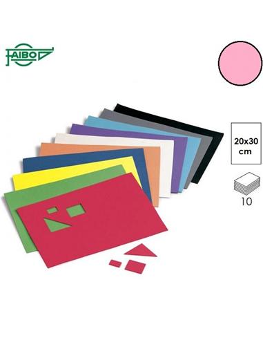 GOMA EVA FAIBO 20x30cm 10ud ROSA 653-29