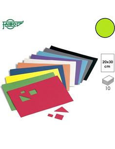 GOMA EVA FAIBO 20x30cm 10ud VERDE CLARO 653-34