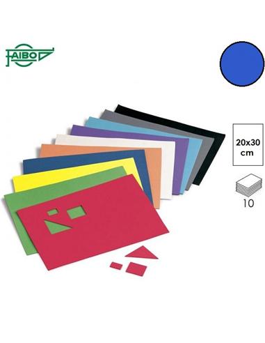 GOMA EVA FAIBO 20x30cm 10ud AZUL OSCURO 653-37