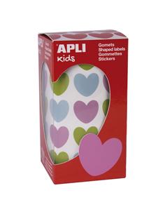 GOMETS ADHESIVO APLI CORAZONES 20x18mm COLORES