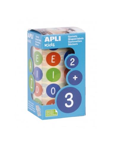 GOMETS ADHESIVO APLI ABC MINUSCULAS 20mm SURTIDO