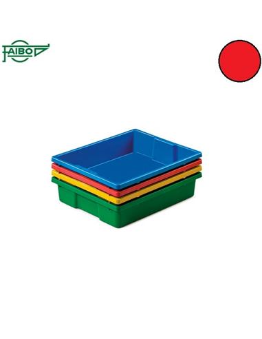 CAJON MULTIUSO ESCOLAR FAIBO 42x31x7,5cm ROJO