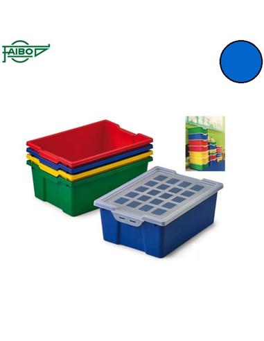 CAJON MULTIUSO ESCOLAR FAIBO 42x31x15cm AZUL