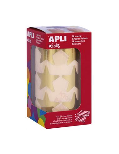 GOMETS ADHESIVO APLI ESTRELLA 33mm ORO