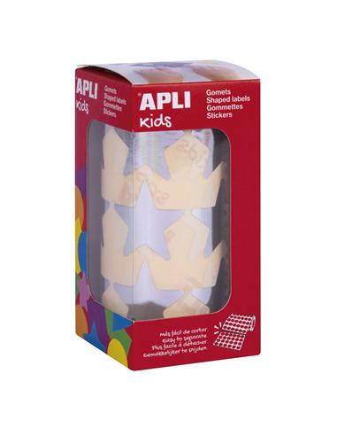 GOMETS ADHESIVO APLI ESTRELLA 33mm PLATA