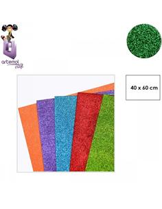GOMA EVA ARTEMOL 40x60cm PURPURINA H006 VERDE