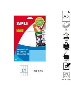 ETIQUETA APLI ILC A5 34X67mm 15H BLANCO